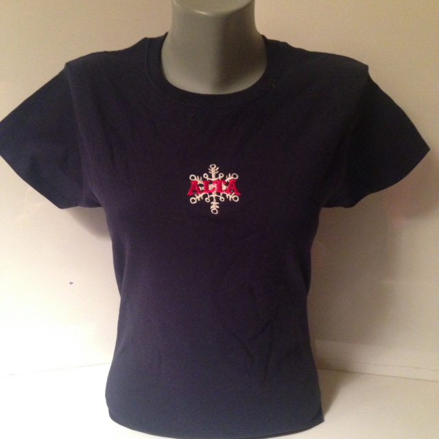 Navy Women's Fancy Flake Cotton T-Shirt